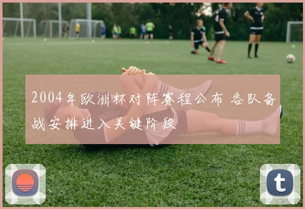 2004年欧洲杯对阵赛程公布 各队备战安排进入关键阶段